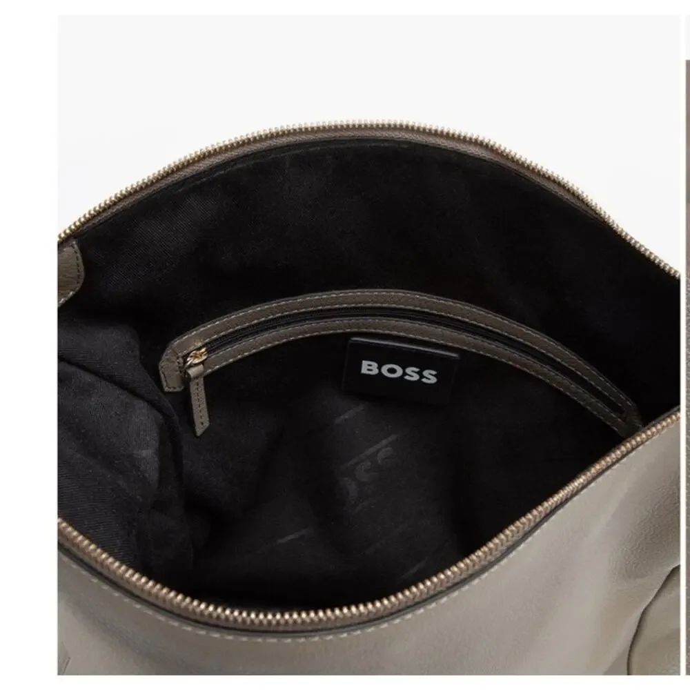 Boss Alyce Leather Hobo Bag